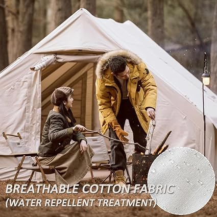 Inflatable Camping Tent with Pump, Easy Setup 4 Season Glamping Tent with High Performance Inflatable Structure, 4-6 Persons Waterproof Windproof Outdoor Self-Supporting Air Tent