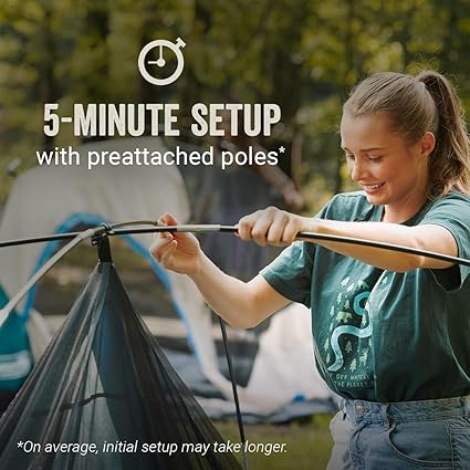 Coleman Skydome Camping Tent with Screened Porch & 5-Minute Setup, Weatherproof 4/6/8 Person Tent with Rainfly & Carry Bag, Made of PFAS-Free Materials